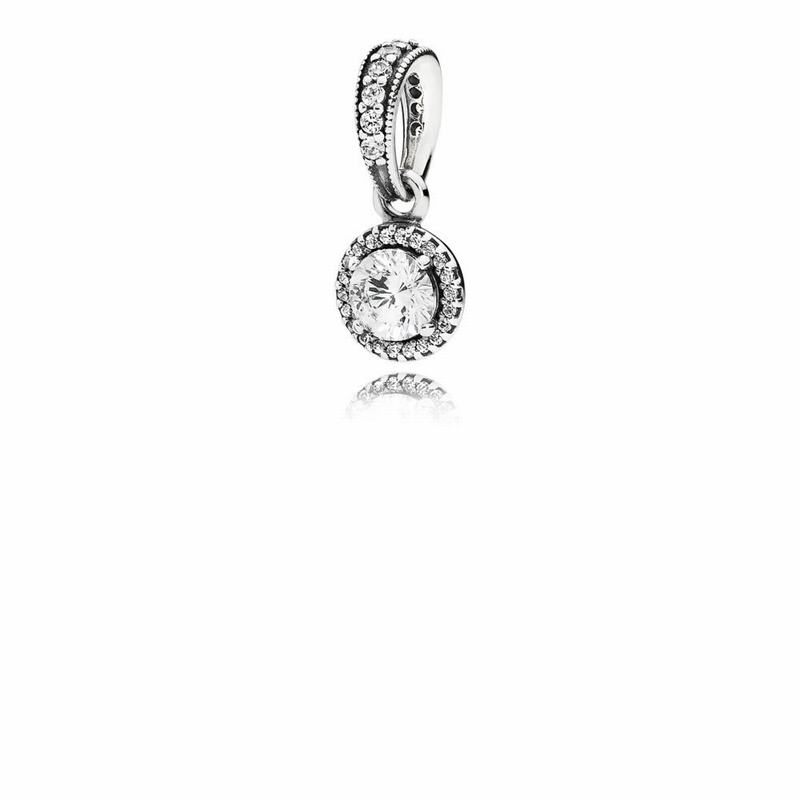 Pandora Classic Elegance Pendant - Sterling Silver/Cubic Zirconia - Canada | QB9708FV